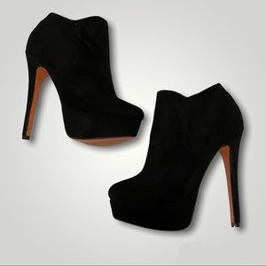 Size 9 - Black Platform Stiletto Ankle Boots
